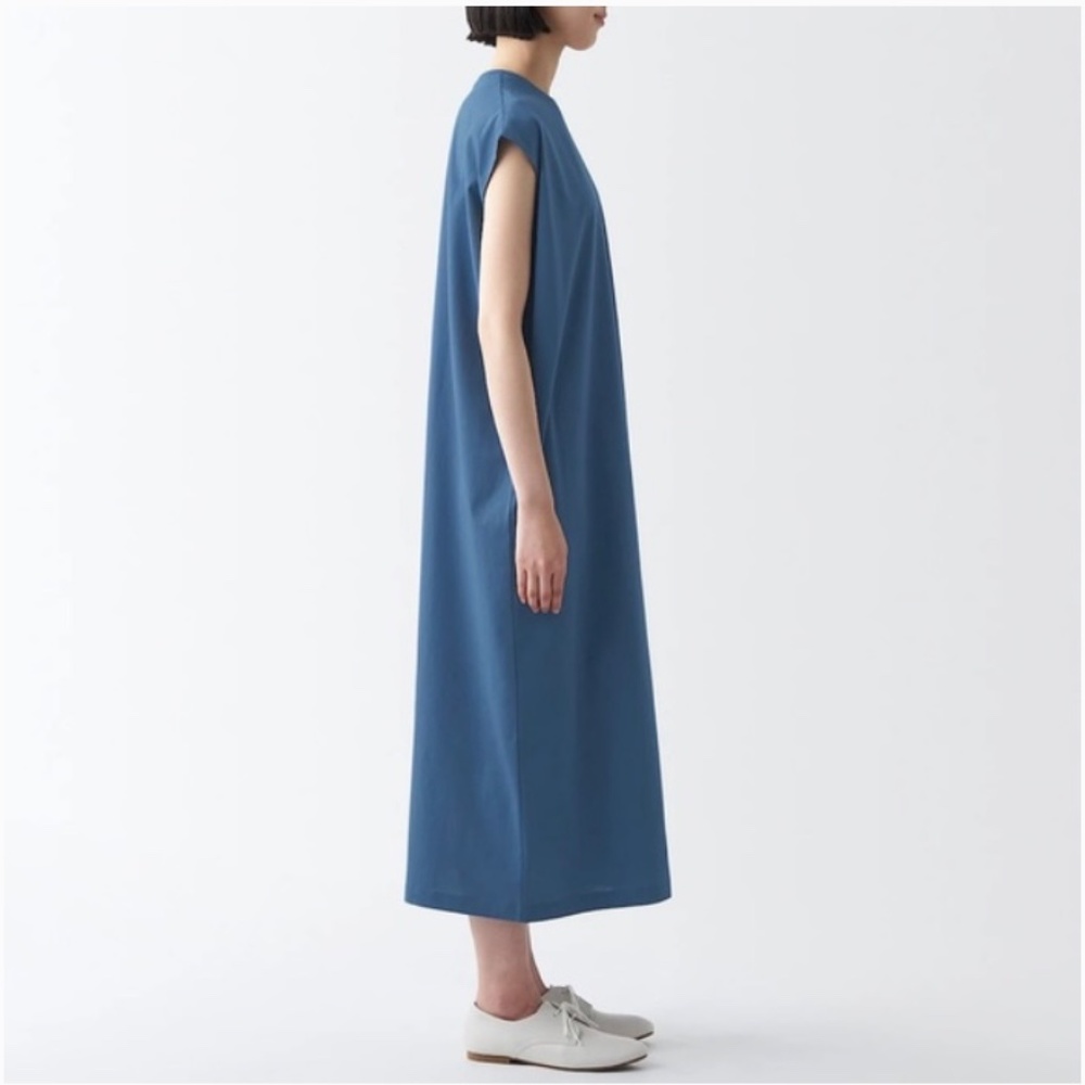 MIJI Navy Indigo Hemp Maxi Dress - Picture 3 of 7